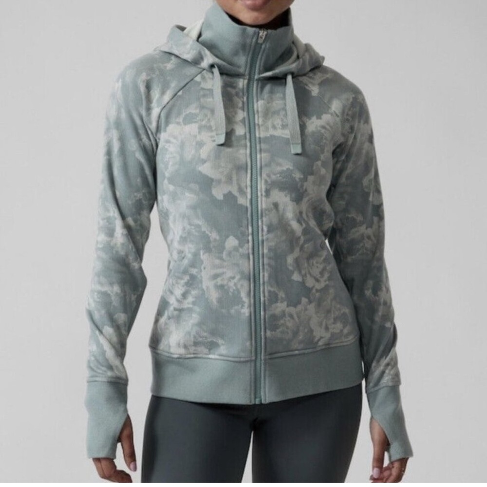 Athleta Light Gray Fleece Hoodie
